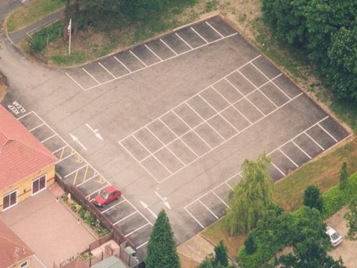 Car Park There are spaces for 53 cars including 2 Disabled spaces. An additional overflow car park provides space for 80 cars.