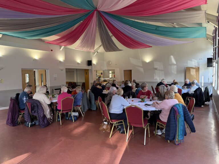 Hall Measuring 45′ x 25′ the Hall can be used for a variety of functions. Audio visual facilities feed into the Hall and the Bar. Electrical sockets are located all around the Hall as well as a double socket in the floor towards the far end of this picture.